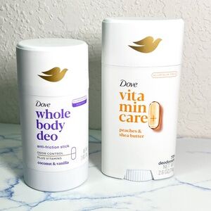 NEW Dove Whole Body & Vitamin Care Women's Deodorant BUNDLE of 2